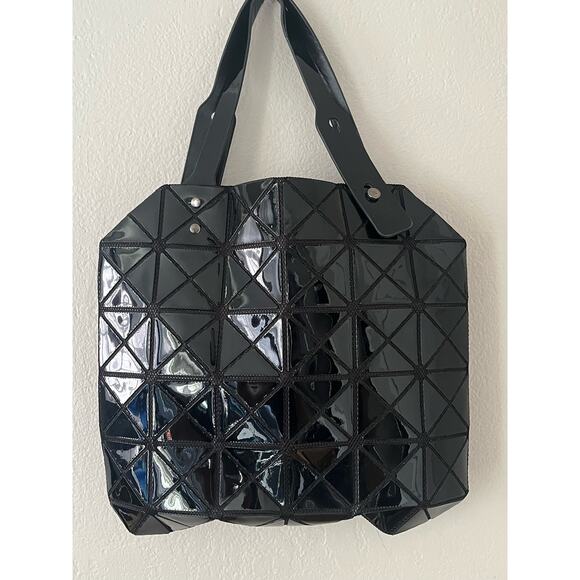 Pleats Please Issey Miyake Black Triangle Panel Tote Bag - Picture 1 of 11